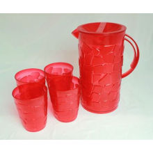 Plastic Water Juce Jug with Cups